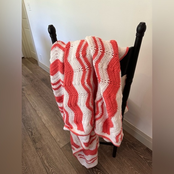 Granny blanket hand knit Vintage Square  Afghan Throw Blanket Multi Colour - Picture 2 of 6